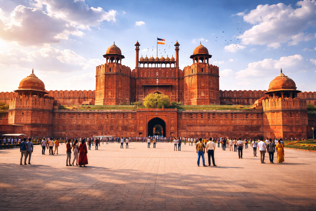 red fort tourist attraction