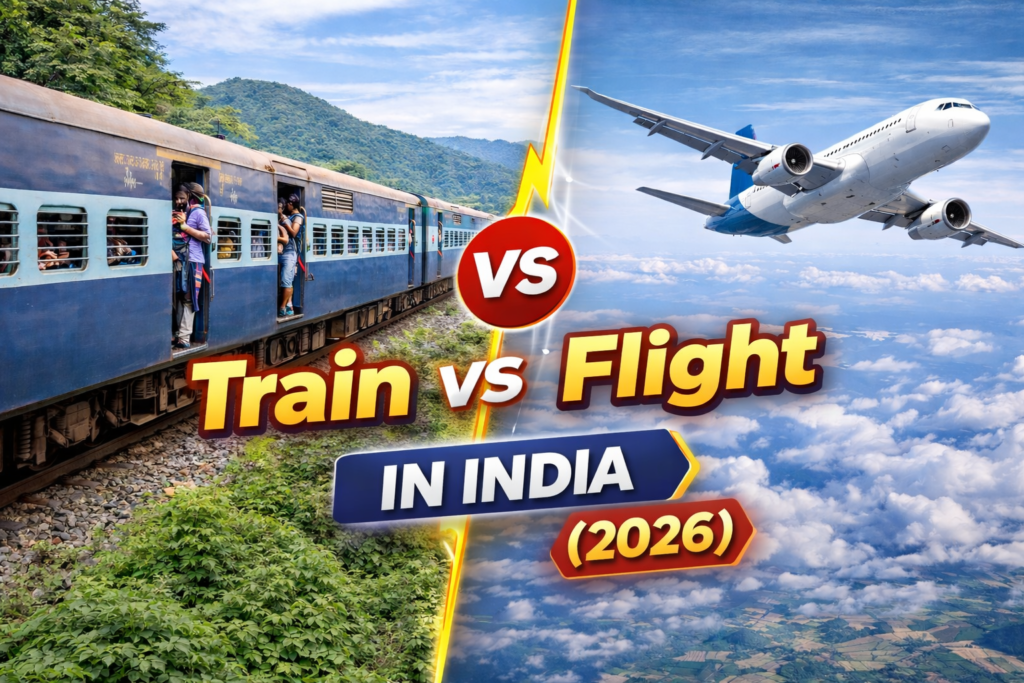 train vs flight time comparison India